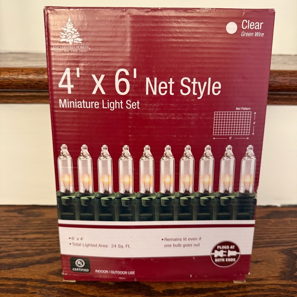 Net Style Miniature Light Set - Christmas